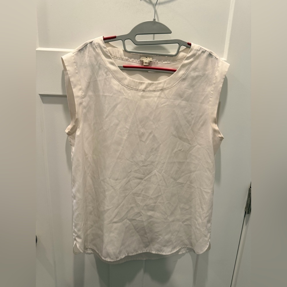 J.Crew Sleeveless Shell Top Size M Ivory